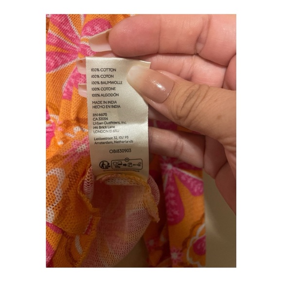 FREE PEOPLE Through The Meadow Top in Grapefruit Seltzer M - Picture 6 of 7